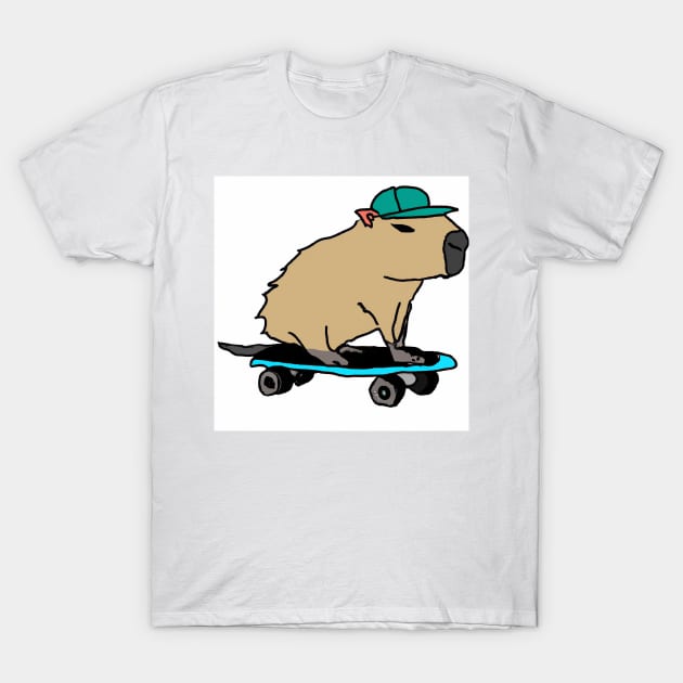 Capybara skating T-Shirt by Hexagon